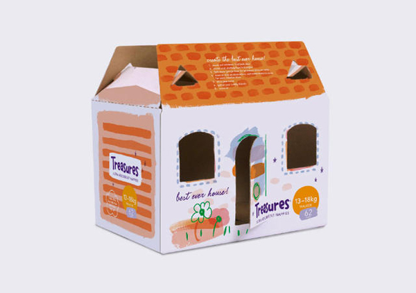 Treasures尿布包装设计让童趣延伸开来