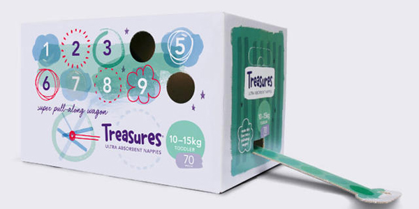 Treasures尿布包装设计让童趣延伸开来