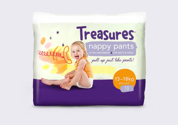 Treasures尿布包装设计让童趣延伸开来