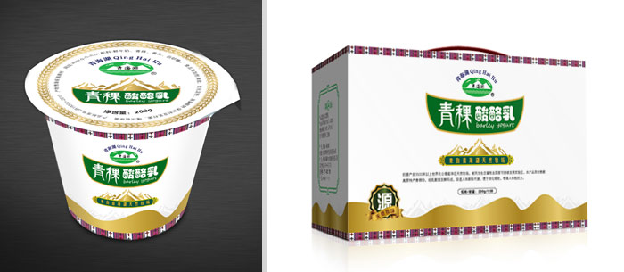 海湖藏牦牛奶品牌视觉全案设计青稞酸酪乳包装设计