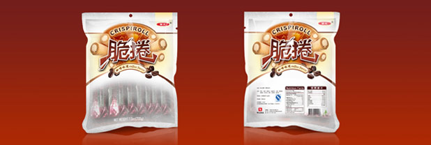 上海华元食品盛香珍系列脆捲包装设计
