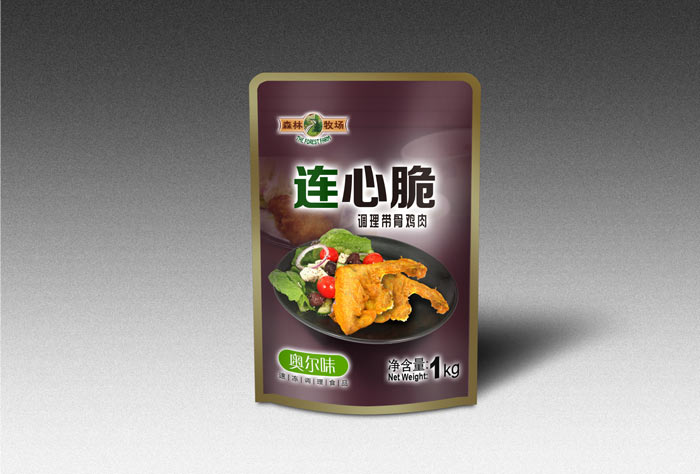 森林牧场品牌肉制品产品包装设计自立袋