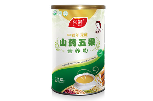 山药五果营养粉中老年无糖包装设计案例效果图