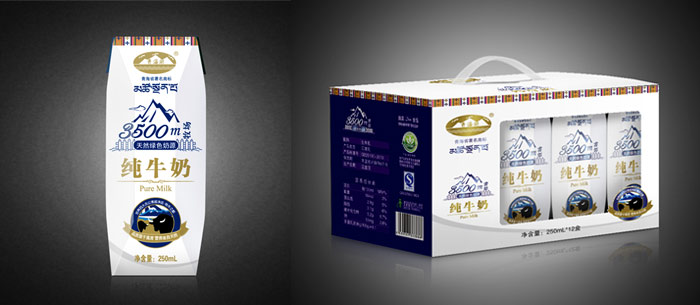 纯牛奶包装设计