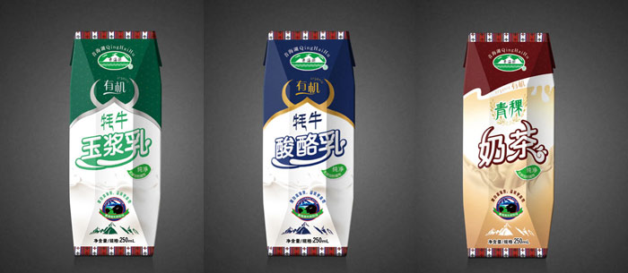 青稞奶茶,牦牛玉浆乳,牦牛酸酪乳包装设计