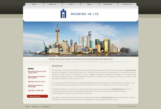 Maoming投资公司网站设计