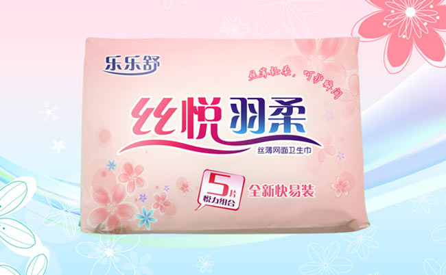 乐乐舒舒妮瞬柔卫生巾系列包装设计