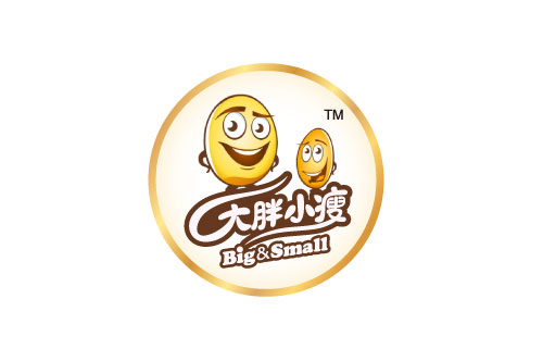 坚果品牌大胖小瘦VIS设计卡通形像公仔设计案例